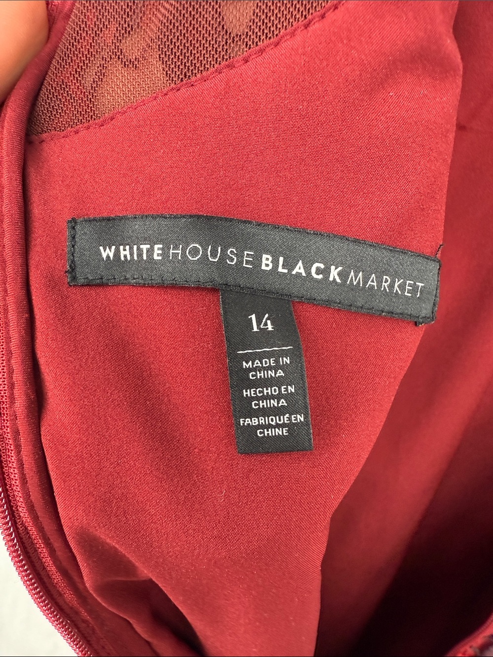 WHITE HOUSE BLACK MARKET LACE DRESS SIZE 14 - Picture 10 of 11